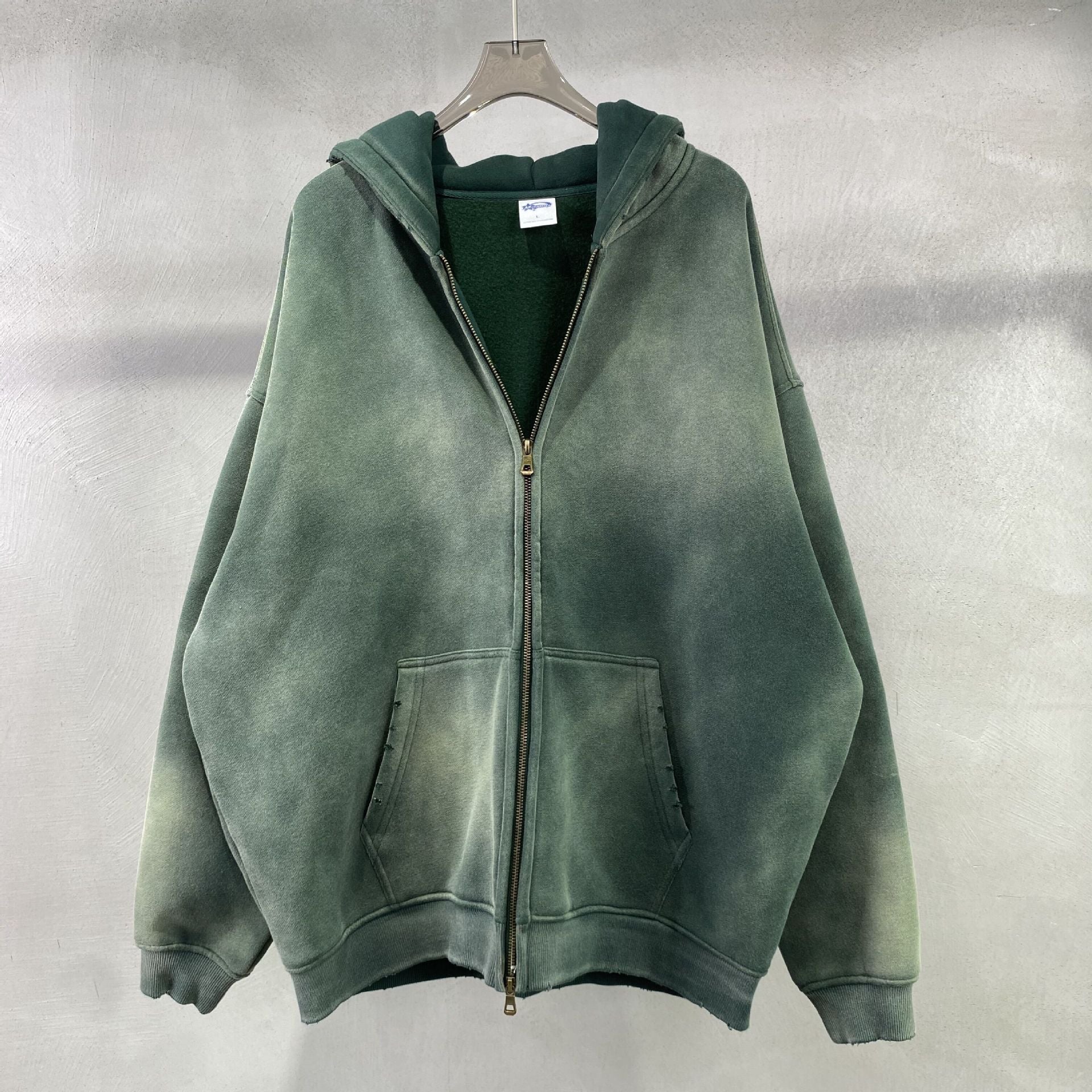 Vinted Wash Zip-Up Hoodie Sweatshirt