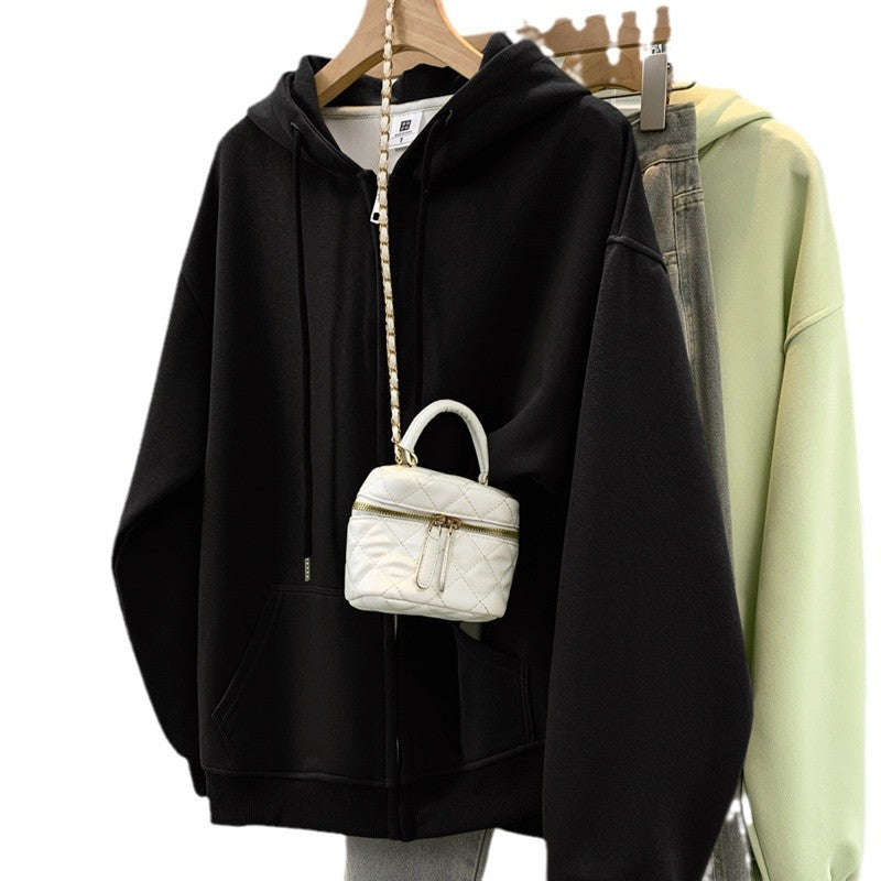 Women's Cozy Cotton Hooded Zip-Up Sweatshirt