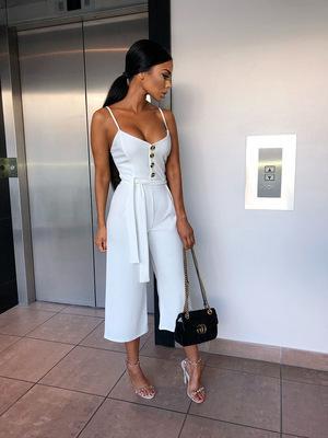 Elegant Backless Strappy Jumpsuit for Women