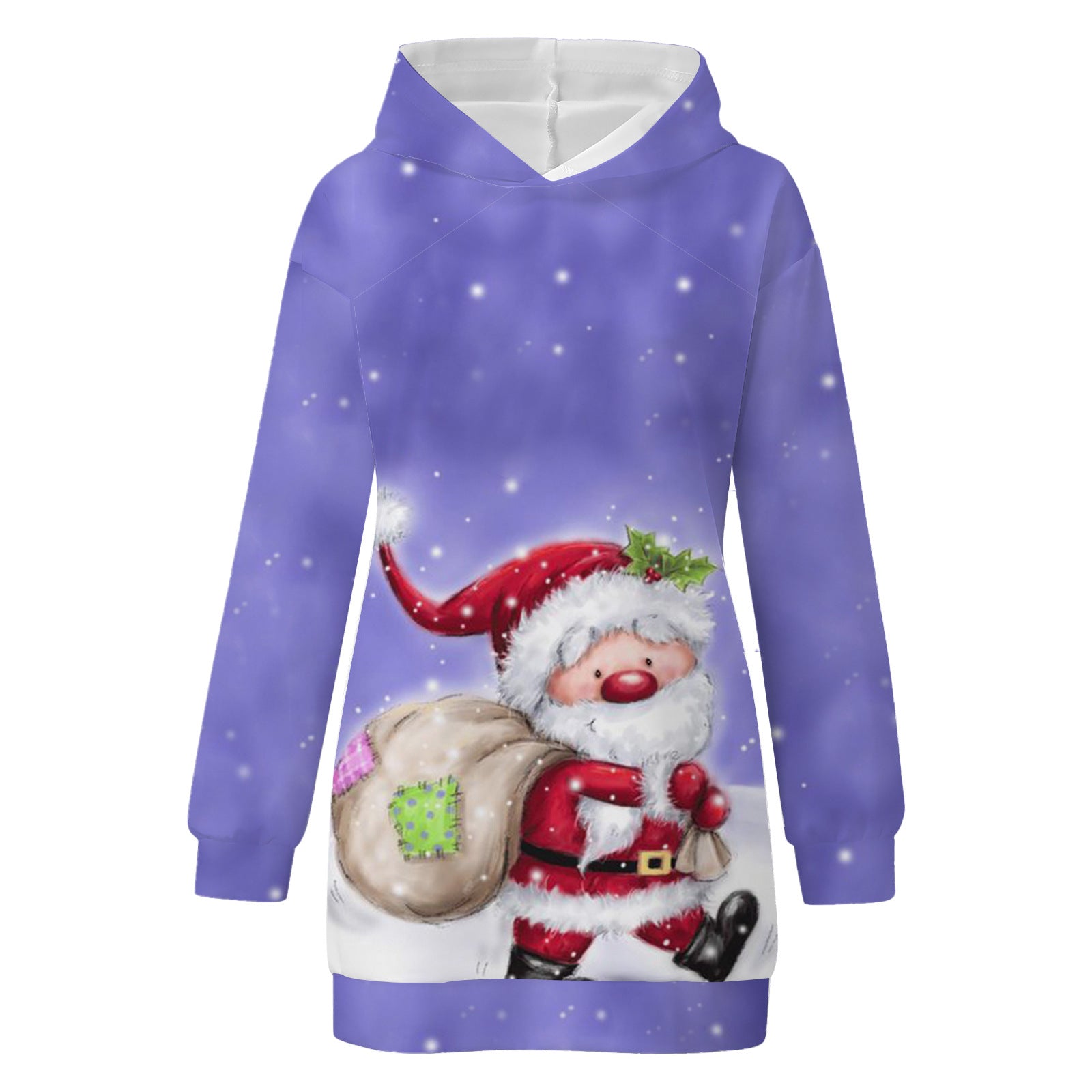 Festive Christmas Print Hoodie for Cozy Holiday Style