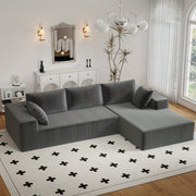 96 Inch L-Shaped Cloud Sofa Set for Living Rooms and Bedrooms