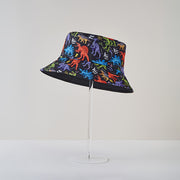 Unisex Kids Bucket Hat with Dinosaur Cartoon Print – Sun Protection
