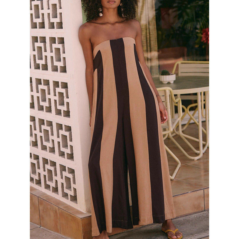 Fashion Top Wide-leg Pants Jumpsuit Women
