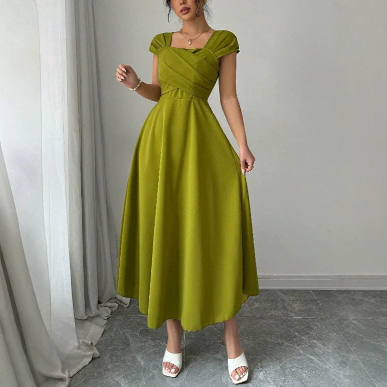 Women's Summer Slimming Waist-slimming Hepburn-style Dress