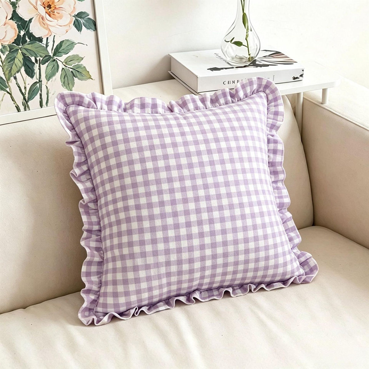 Creative Fashion Retro Square Ruffled Pillowcase