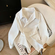 Womens Fashionable Shirt With Irregular Lapel