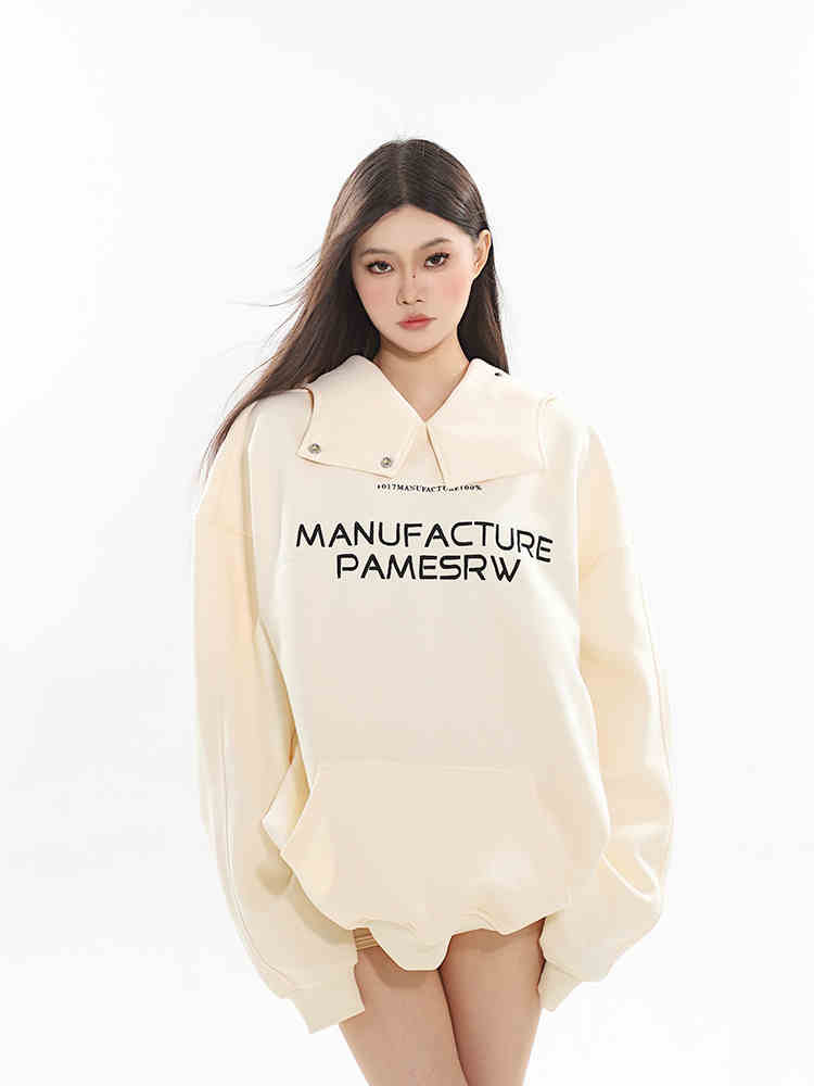 Cozy Velvet Padded Loose Couple Hooded Pullover Sweater