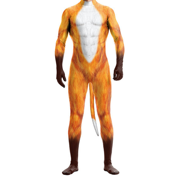 3D Printed Animal Couple Performance One-piece Tights