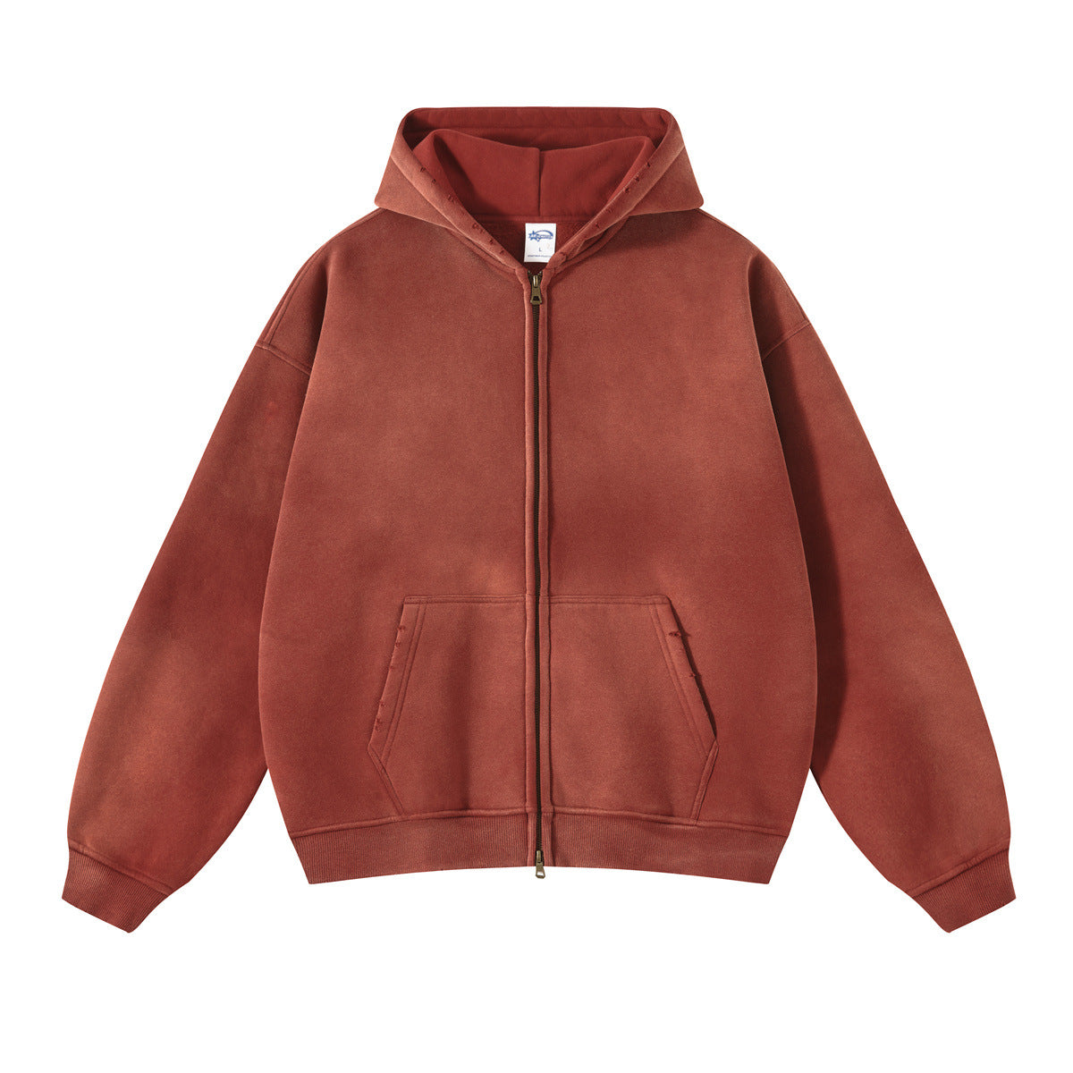 Vinted Wash Zip-Up Hoodie Sweatshirt