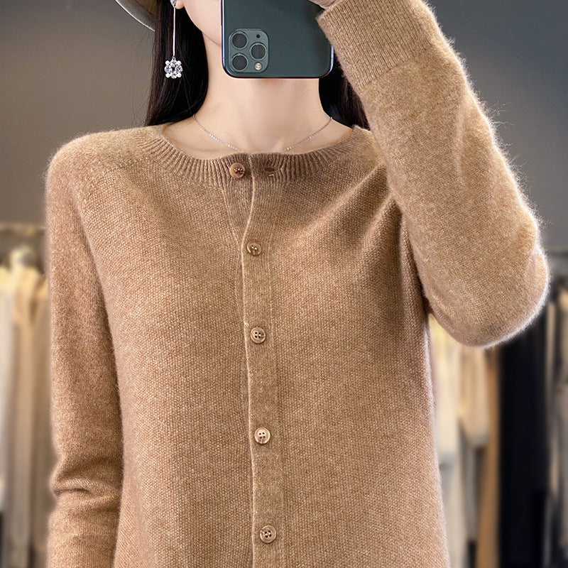 Womens New Seamless Sweater Cardigan for Fallwinter