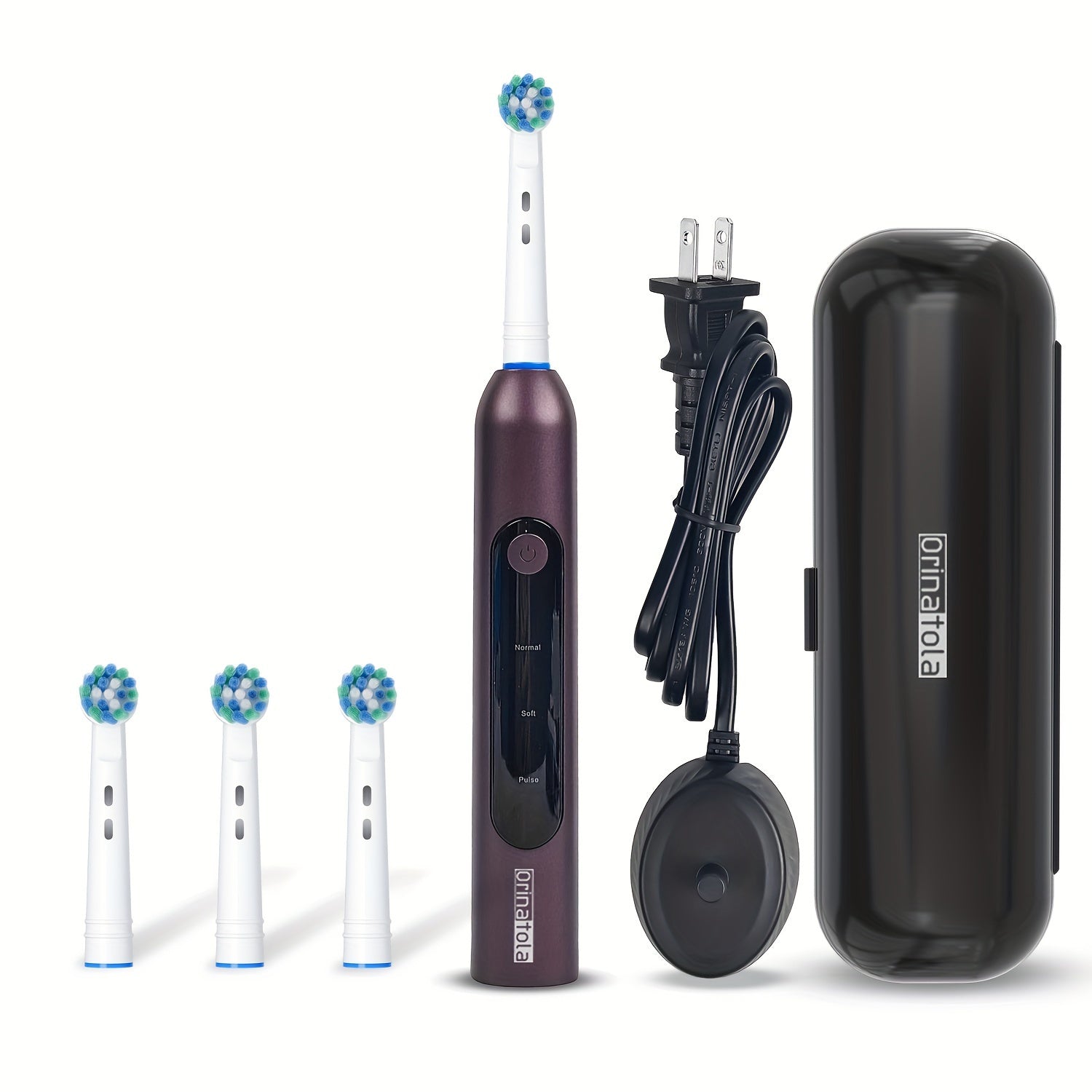 Electric Toothbrush Set with 3 Cleaning Modes and Travel Case