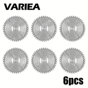 6‑Piece Set of 6‑Inch 40‑Tooth Metal Lawn Mower Trimming Blades – 5 mm Mounting Holes – Universal Fit for Household Trimmers