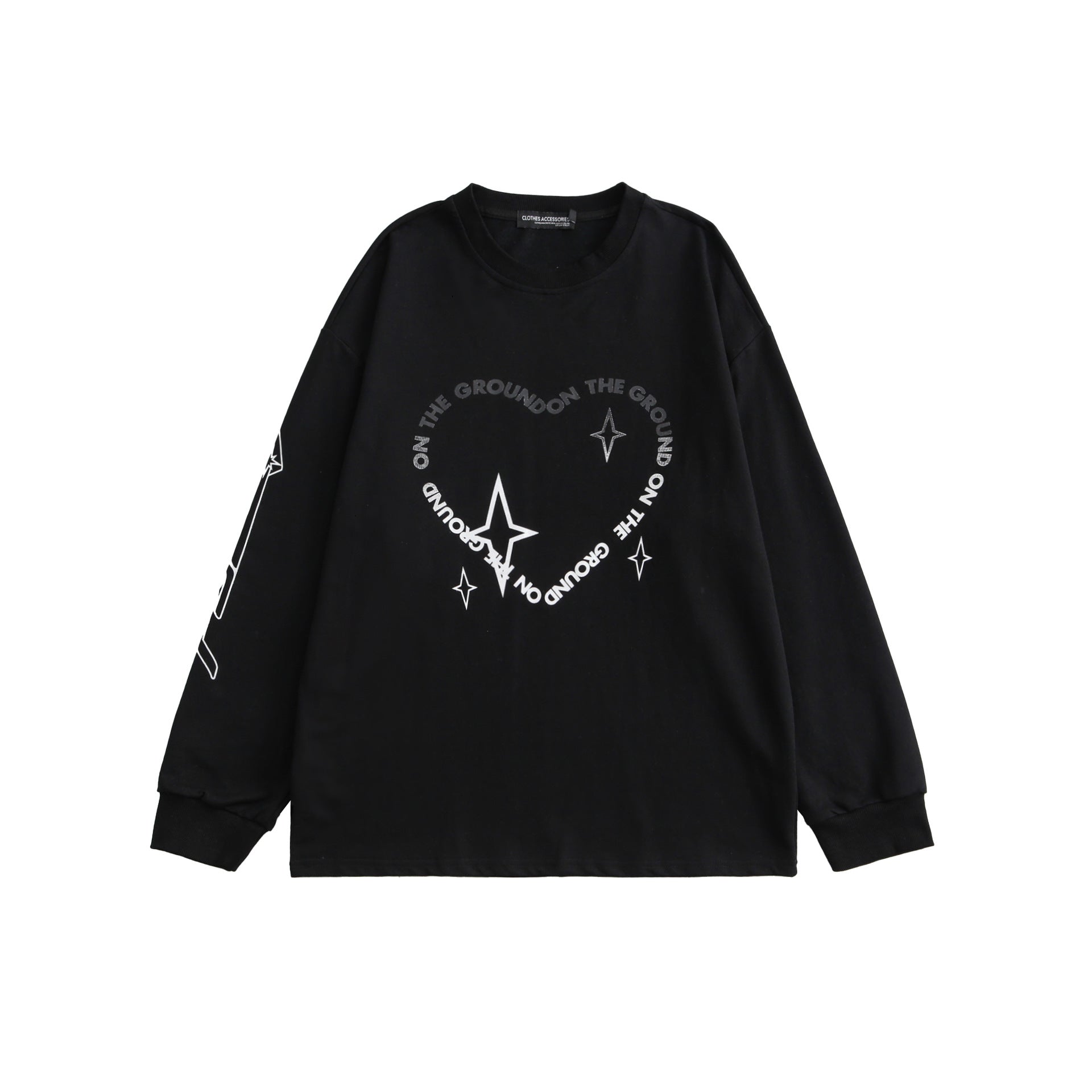 Women's Round Neck Couple Loose Long Sleeve T-shirt