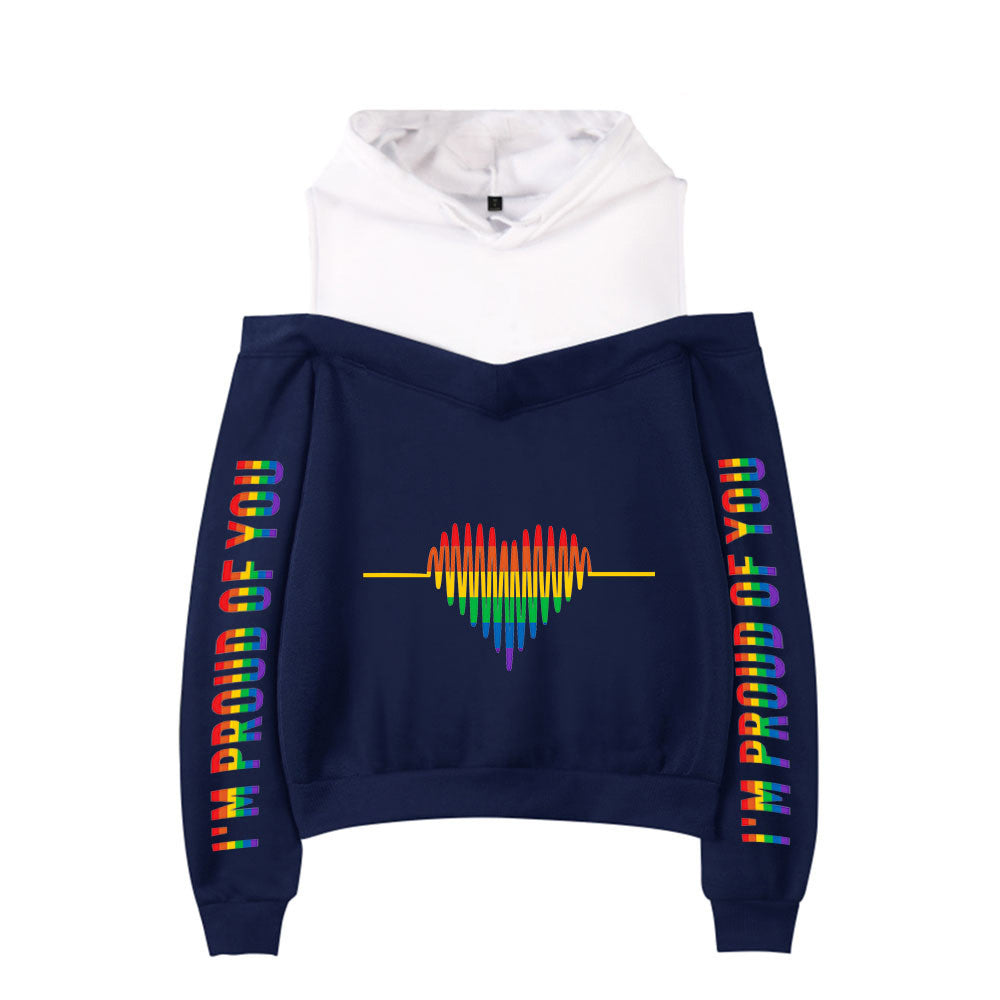 Women's Off-the-Shoulder Casual Pullover Hoodie