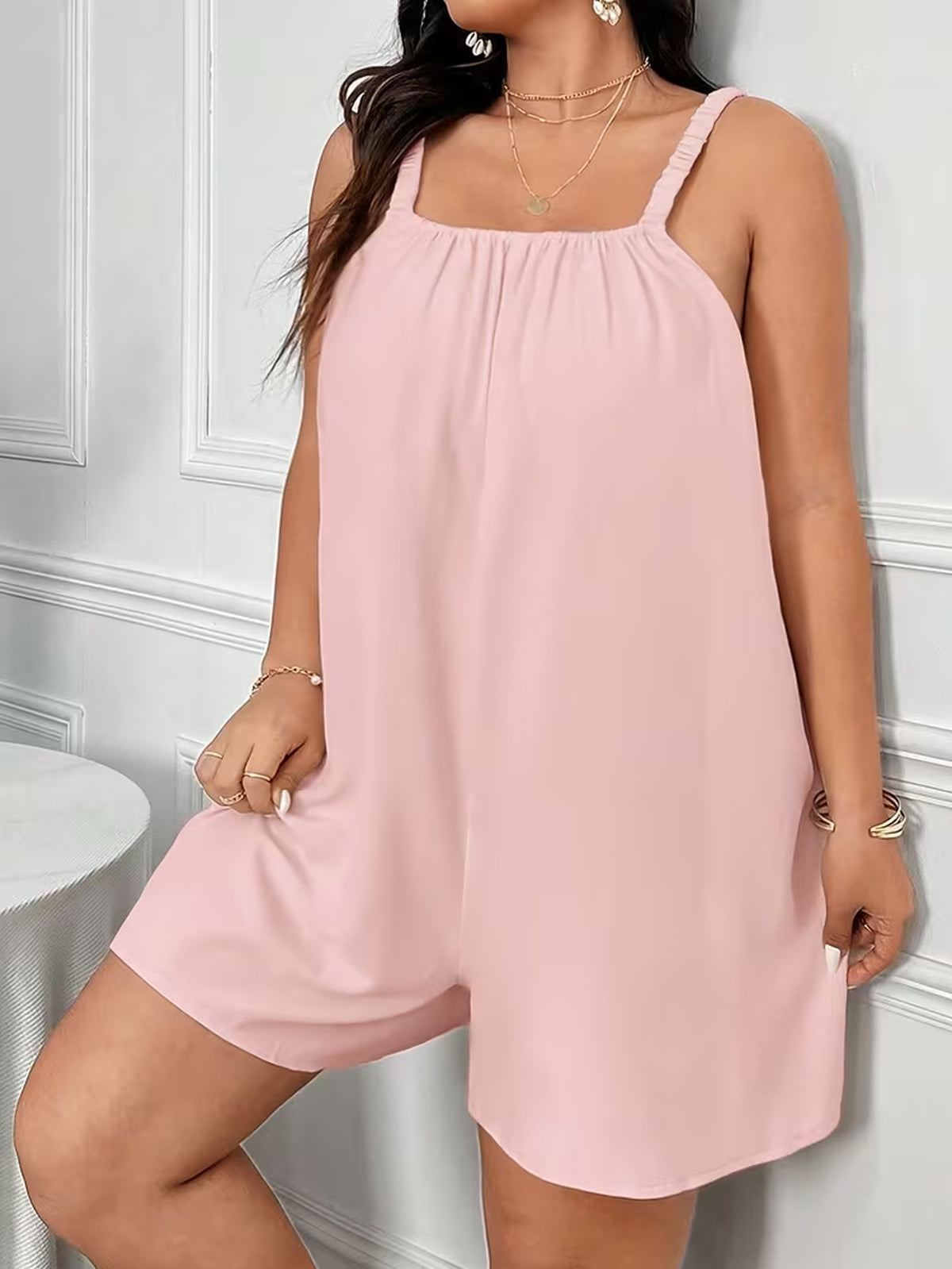 Gentle-style Strap Fashion Casual Jumpsuit