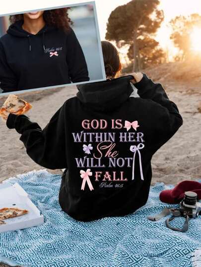 Women's Oversized Butterfly Letter Knit Sweater