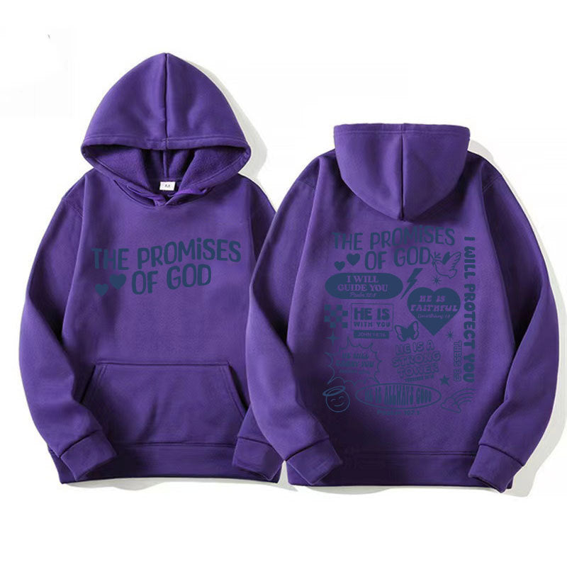 Unisex Solid Color Casual Loose Hooded Sweatshirt