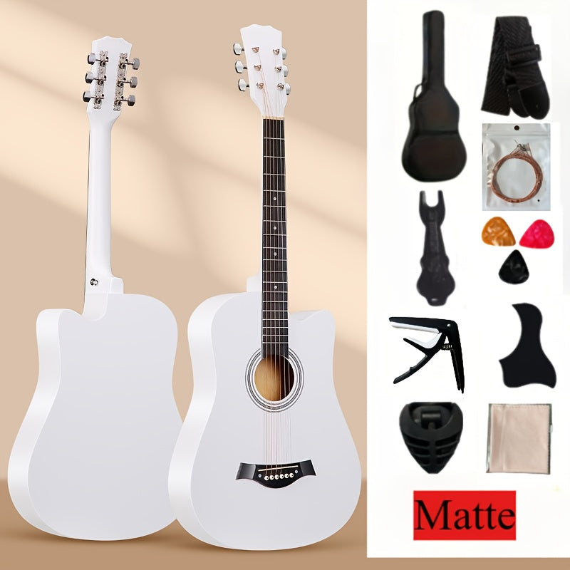 38-Inch Premium Acoustic Folk Guitar Starter Kit with Accessories