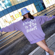 Unisex Star Print Colorblock Hoodie Streetwear Sweatshirt
