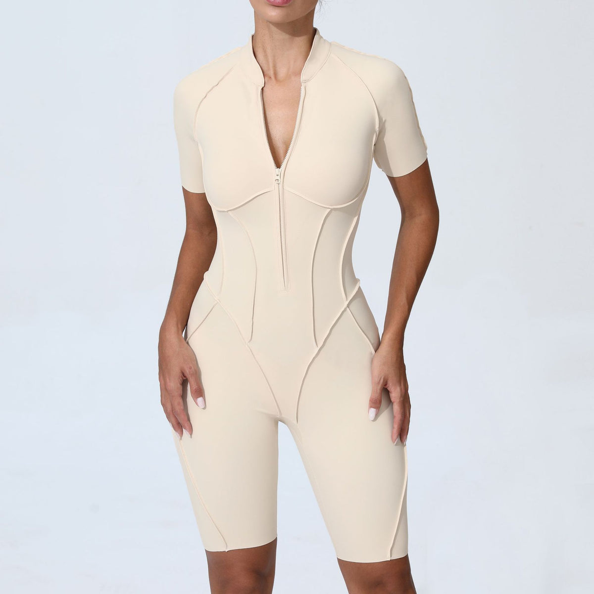 Seamless Fitness Bodycon Jumpsuit for Workout & Yoga