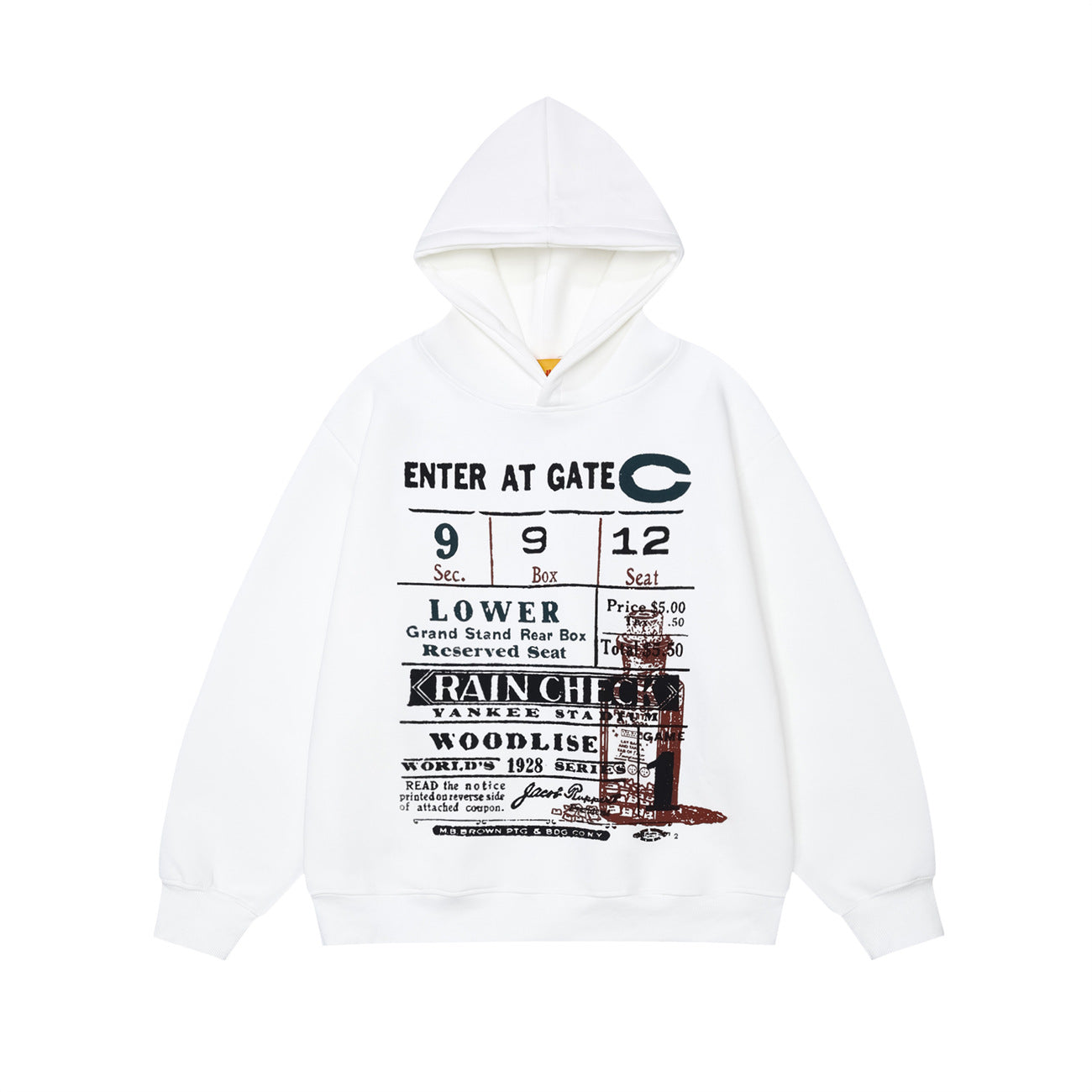 Retro American Oversized Hooded Sweatshirt