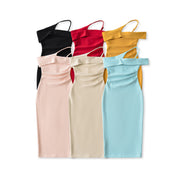 Womens Waist-cinching Figure-hugging Strap Dress