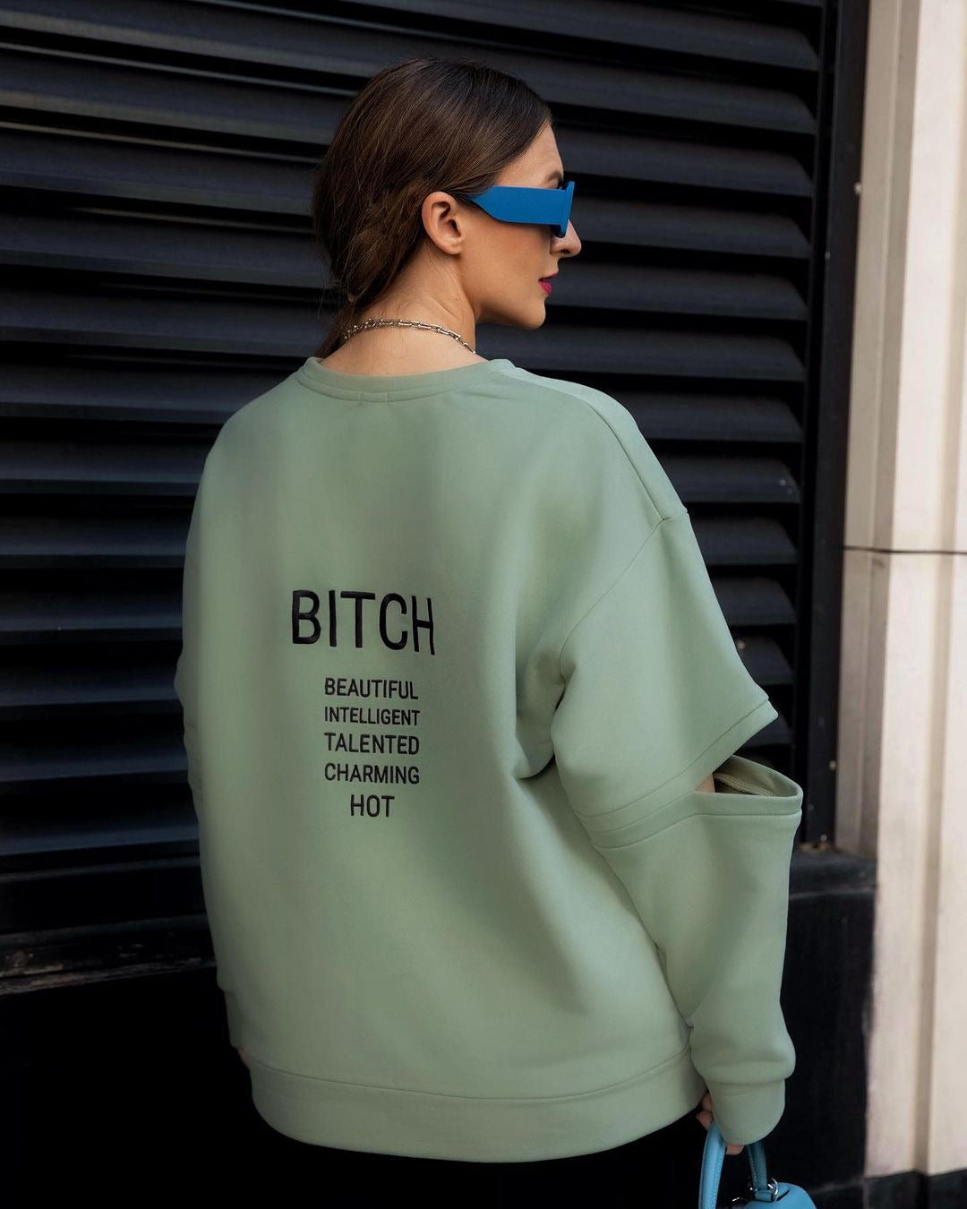 Women's Casual Printed Round Neck Loose Sweatshirt