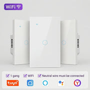 3-Gang Smart Wi-Fi Switch with Voice Control