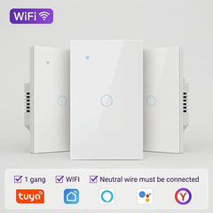 3-Gang Smart Wi-Fi Switch with Voice Control