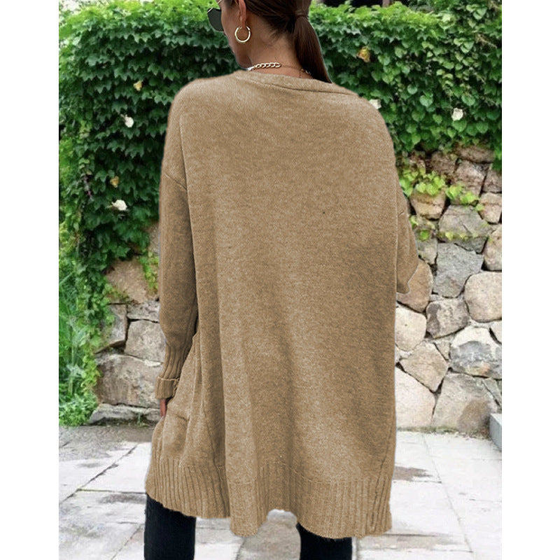 Casual Loose Pockets Knitwear Sweater