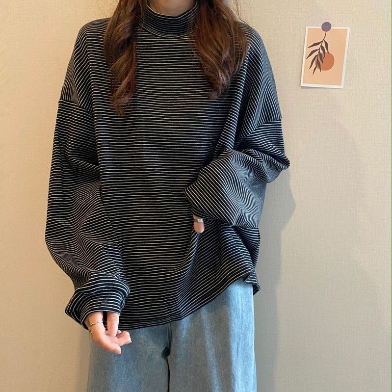 Women's Fleece-Lined Half Turtleneck Thermal Shirt