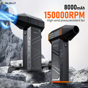 Compressed Air Dust Collector 400000 Rph High Power Violent Fan, Wireless 130000 Rpm Rechargeable Air Blower, High Speed Powerful Turbo Fan, Camping Fan, Handheld Outdoor Hair Dryer, Snow Blower, S...