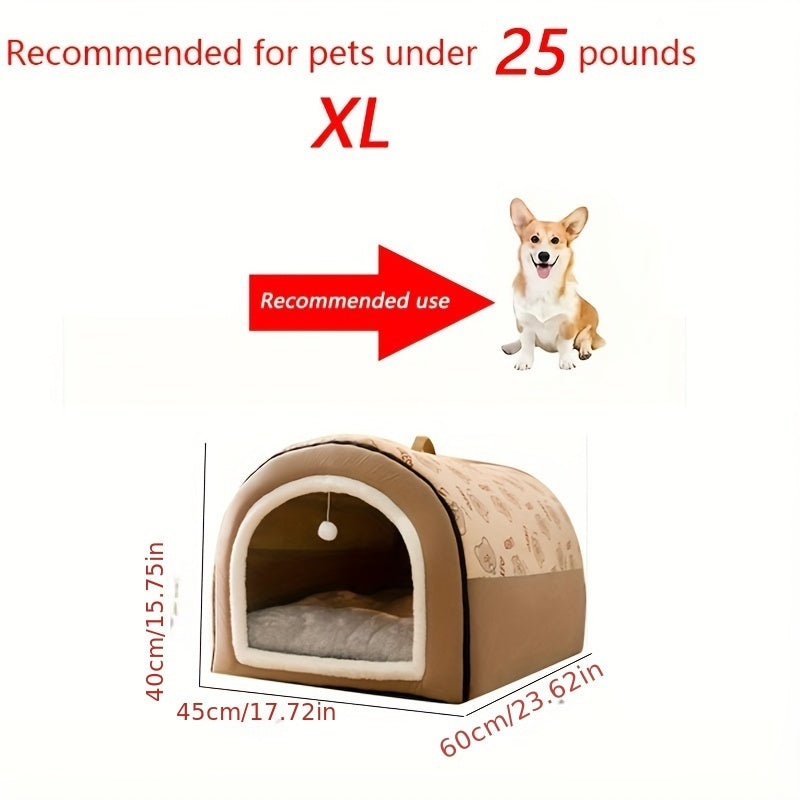 2025 Unique Large Pet House - Indoor Extra Large Space, Semi Enclosed Warm Dog Bed, Detachable and Washable, for Cats and Dogs, Universal Across Four Seasons, Suitable for 9