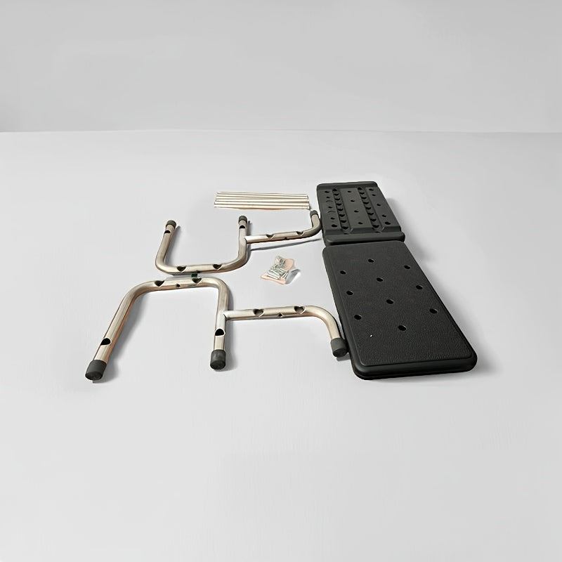 Portable Stainless Steel Double‑Layer Step Stool with Anti‑Slip Plastic Treads – Supports up to 440 lb