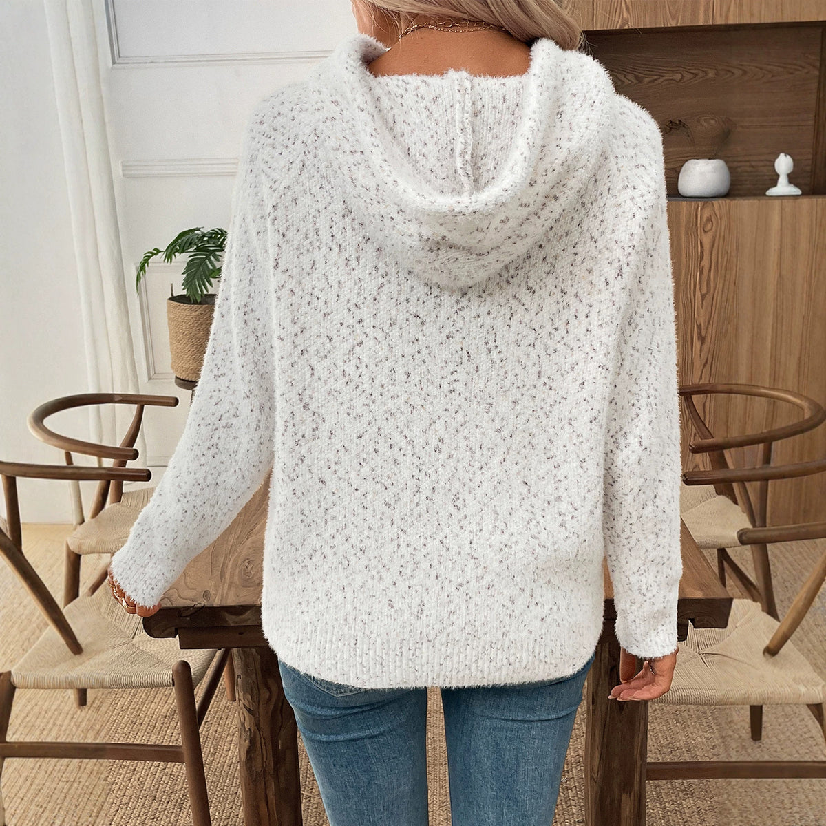 Warm and Soft Knitted Sweater Hoodie
