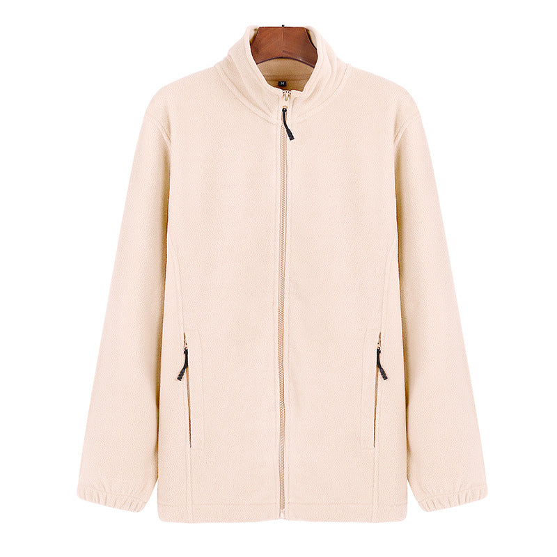 Warm Zip-Up Polar Fleece Winter Sports Sweater Coat