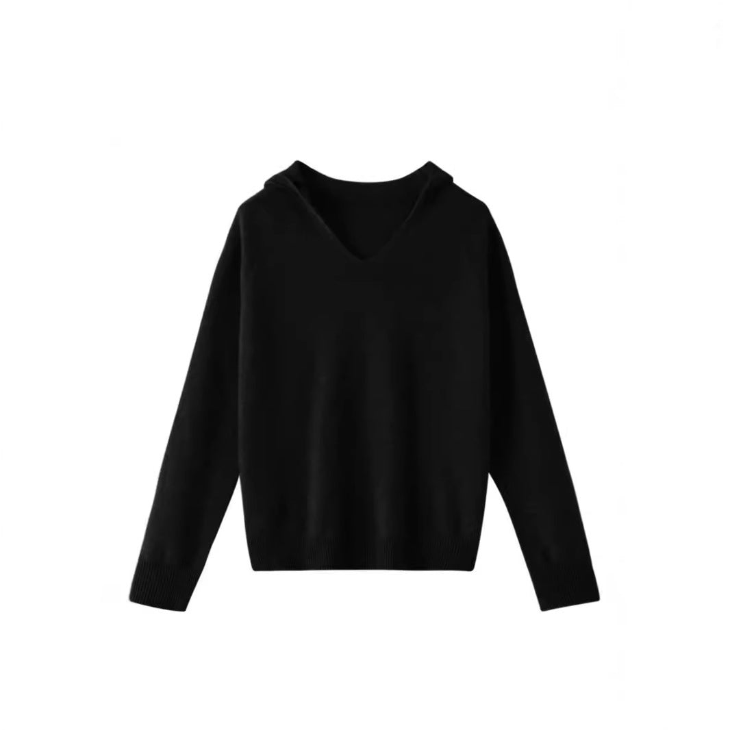 Pure Wool Skin-friendly Front Line Ready-made Garments Hooded Sweater
