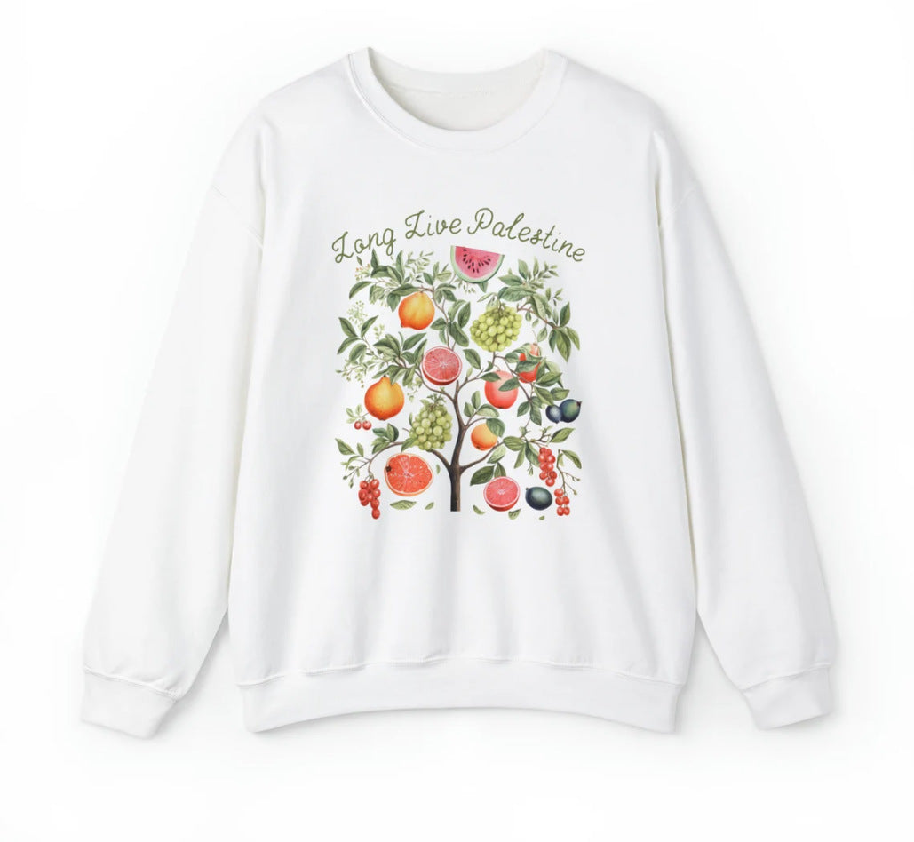 Watermelon Print Long Sleeve Sports Pullover Hoodie