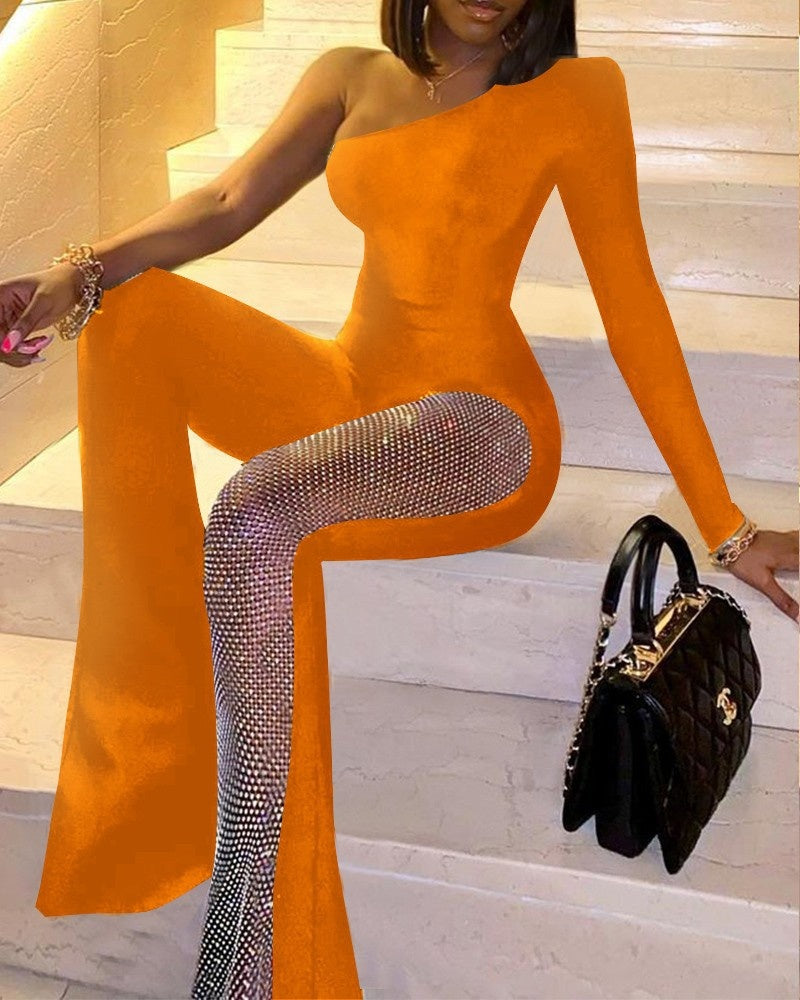 Sexy And Stylish Sequin Patchwork Jumpsuit For Women