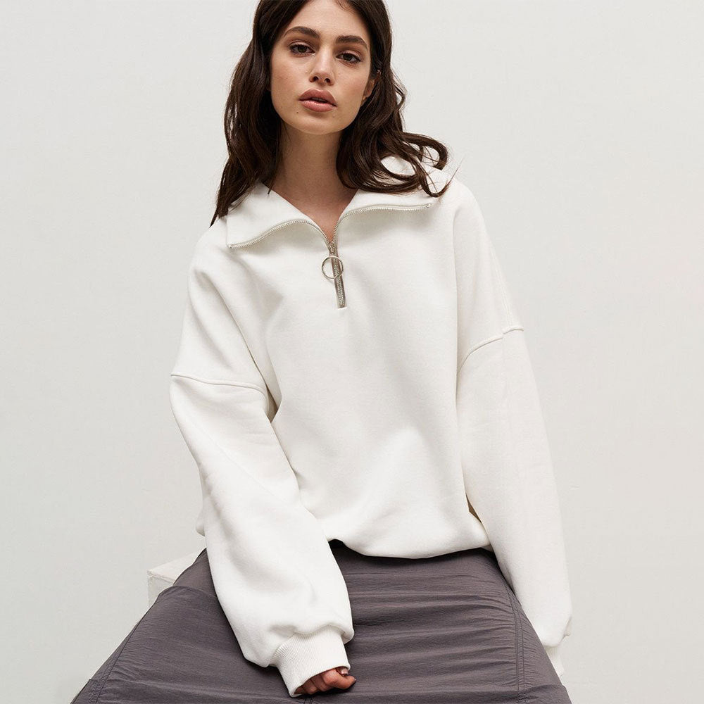 Women's Casual Zip-Up Hoodie & Loose Sweatshirt