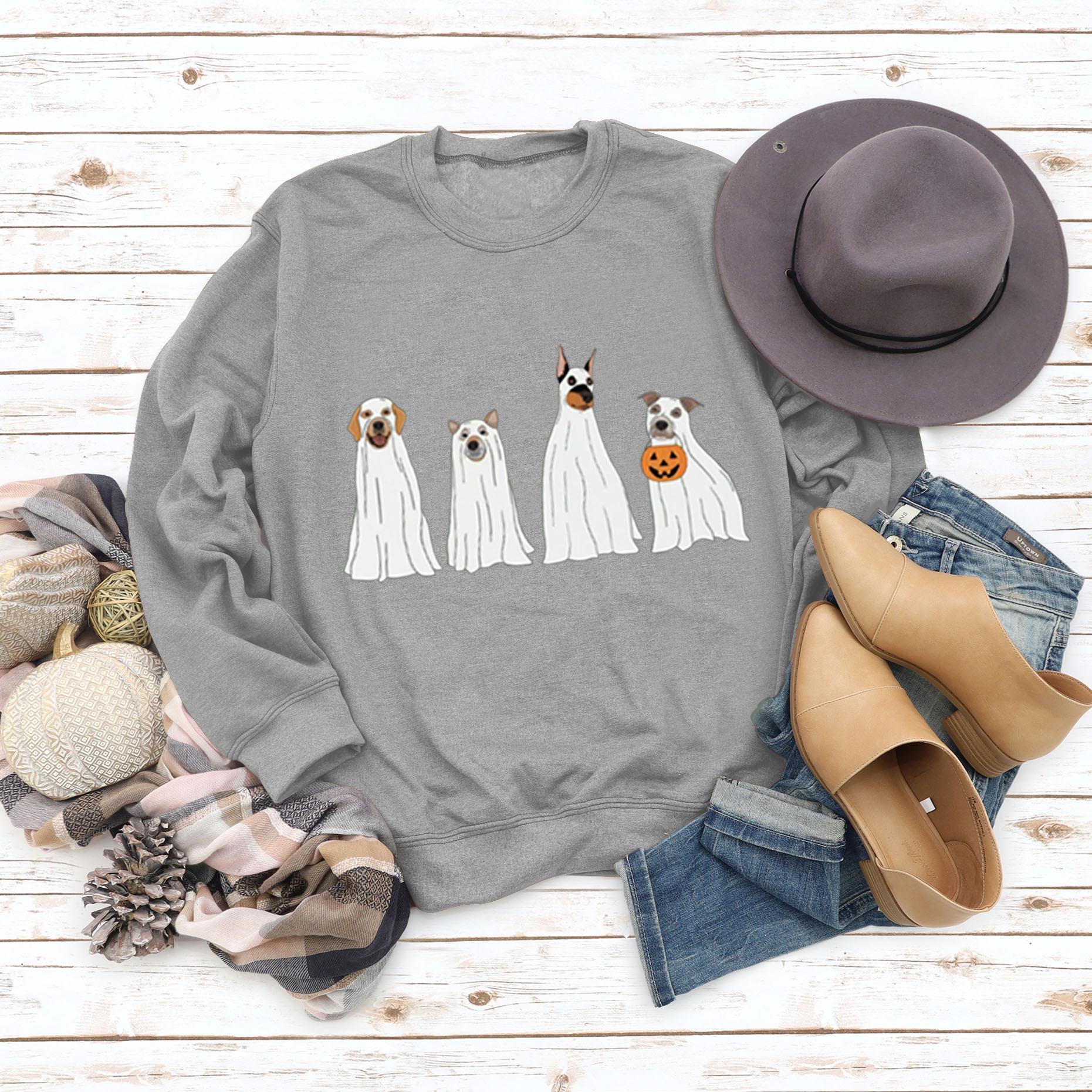 Ghost Puppy Halloween Crewneck Sweatshirt
