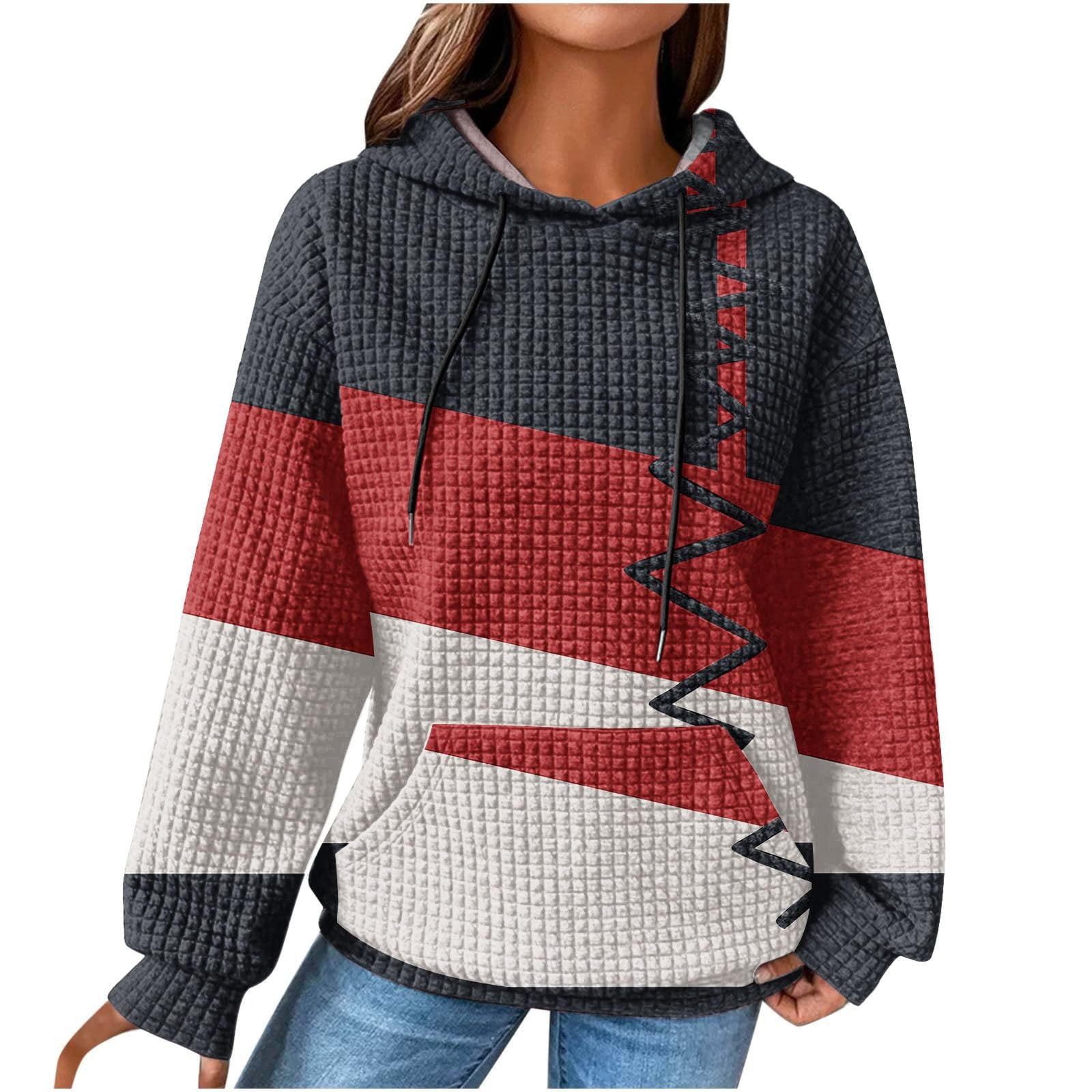 3D Printed Casual Winter Hooded Sweatshirt