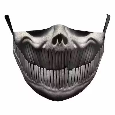 Double-Layer Halloween Funny Face Skull Mask