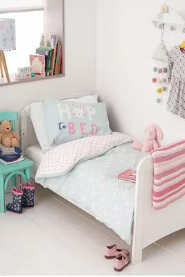 Double-Sided Baby Bedding Set with Bunny Print