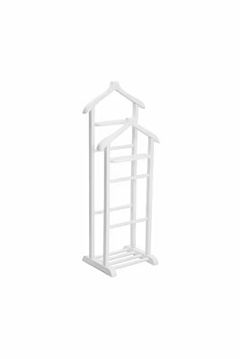 White double-top butler cabinet with beech wood finish 120x33x46 cm