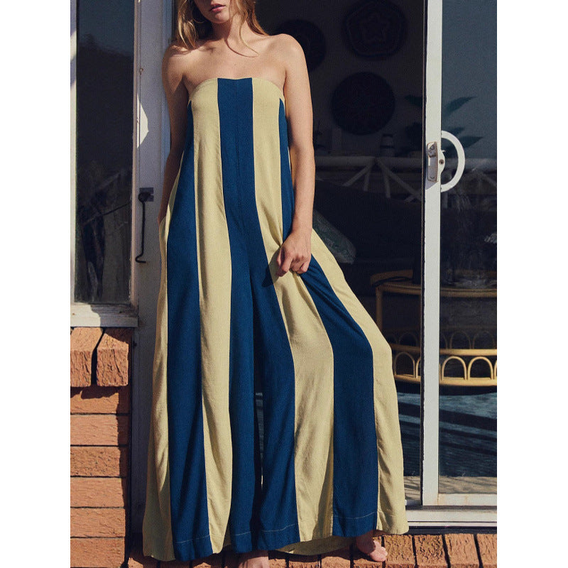 Fashion Top Wide-leg Pants Jumpsuit Women