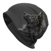 Wolf-Print Postpartum Beanie for Comfort