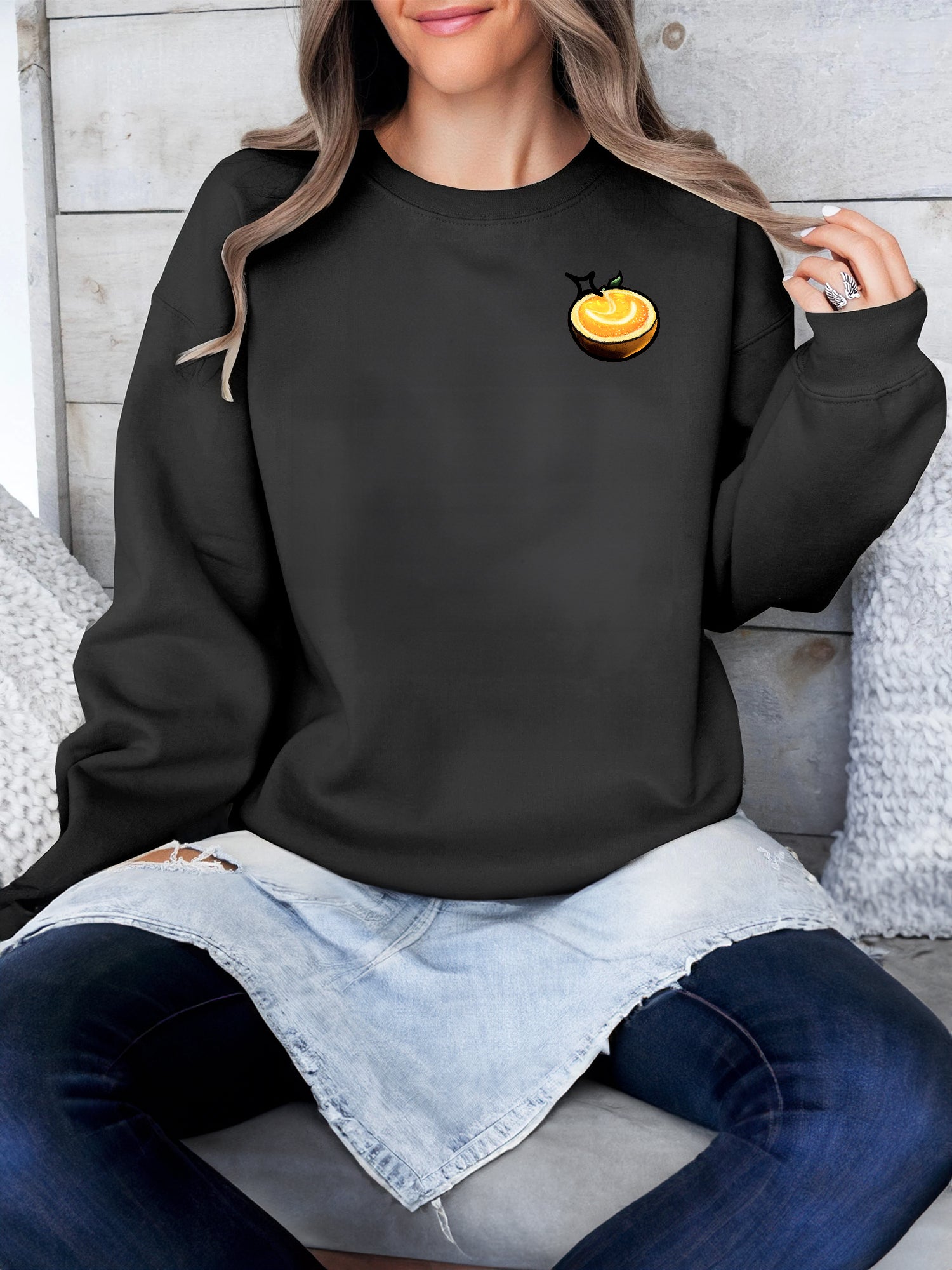 Women's Long Sleeve Printed Hoodie Casual Pullover