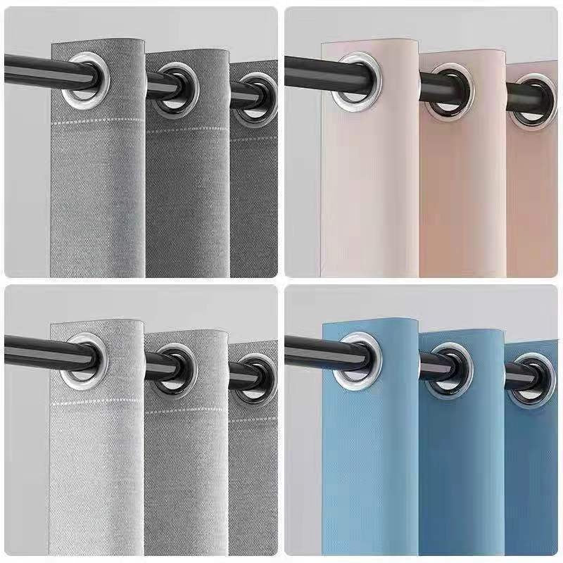 Linen Thick Waterproof and Mildew-proof Shower Curtain Punch-free