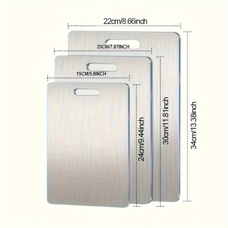 3pcs Stainless Steel Cutting Board Set